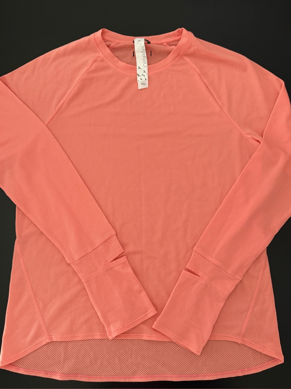 Oiselle Women’s Size 10 Coral Long Sleeve Running Top New